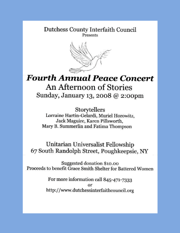 Peace Story Concert Flier